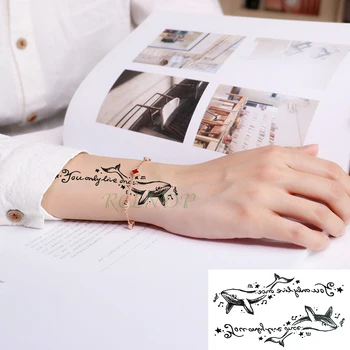 Impermeabil Tatuaj Temporar Autocolant balena notă muzicală scrisoare tatuaj flash tatuaj tatuaje false pentru copii barbati femei