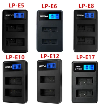 Incarcator USB Pentru Canon LP-E5 LP-E6 LP-E6 LP-E8 LP-E10 E10 LP-E12 LP-E17 BP-511 NB-10L NB-6L Camera Părți LCD Dual battery Charger