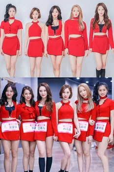 Kpop Coreea Grup De Fete Club De Noapte Femei Performanță Costume Sexy Costum Roșu Jazz Dans Pol De Îmbrăcăminte Haine De Festival Rave Utilaje