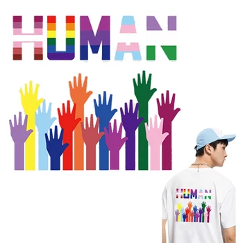 LGBT Termo Patch-uri de Fier pentru transfer termic Pentru Haine de Transfer de Căldură Autocolante Pe Haine Stripe T Shirt Jacket Mândria Gay Patch Usca