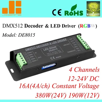 Livrare gratuita Vânzare Fierbinte RGBW DMX Decodor 4 CANALE DMX512 Driver LED RGBW DE 8015