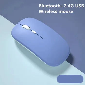 Macaron Reîncărcabilă, fără Fir, Mouse-ul Bluetooth 2.4 G mouse-uri USB Pentru Android, Windows Tablet Laptop Notebook PC-ul Pentru Mobil IPAD