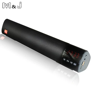 M&J 10W HIFI Portabil fără Fir Bluetooth Boxe Stereo Soundbar TF FM USB 3D Surround Subwoofer Coloana pentru Calculator, TV, Telefon