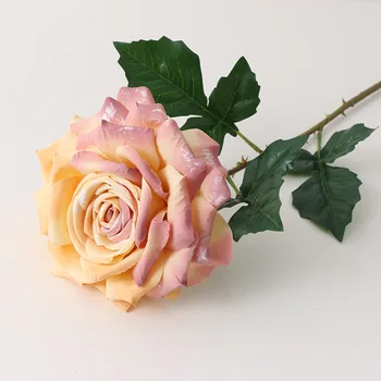 Mari Trandafiri De Mătase Artificială De Flori Decor Acasă Aranjament De Flori Mireasa Care Deține Buchet De Flori False Nunta Fundal