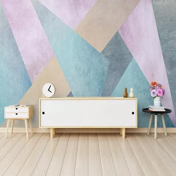Milofi personalizate 3D tapet mural Nordic personalitate geometrice abstracte fundal pătrat de perete camera de zi de decorare dormitor pai