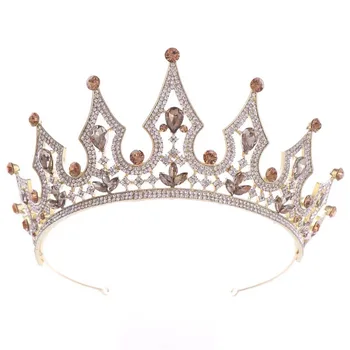Moda Elegant Zircon Cristal Femei Coroana Rafinat Simplu Aliaj de Păr Banda de Mireasa Printesa Coroana de Nunta Bijuterii, articole pentru acoperirea capului