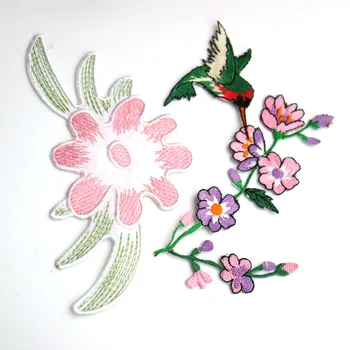 Moda florale Patch-uri brodate pentru Îmbrăcăminte de fier pe Broderie Autocolante Îmbrăcăminte Aplicatiile de flori Decor Insigna parche