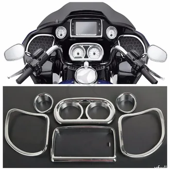 Motocicleta Interior Carenaj Vitezometru, Indicatoare de Radio Difuzor Tapiterie Kit potrivit Pentru Harley 61400296 Road Glide FLTRX FLTRXS 2015-2020