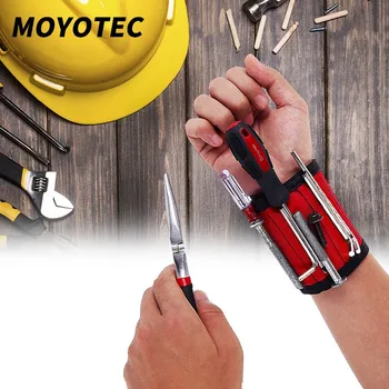 MOYOTEC Magnetic Bratara Instrument de Sac Reglabil Electrician Încheietura mâinii Șuruburi, Cuie Titular de Gaurit Bratara Curea pentru Accesorii de Origine