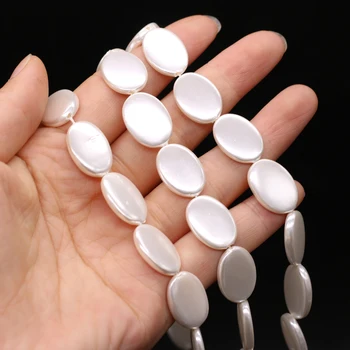 Naturale Shell White Pearl Pentagrama Mărgele în Formă de Ou pentru a Face Bijuterii Coliere, Bratara Accesorii Cadouri pentru Femei