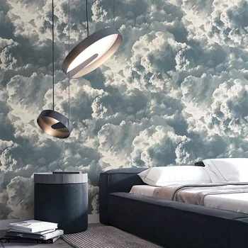 Nordic Ins Cer Albastru Și Nori Albi Tapet Living, Dormitor, TV Perete de Fundal de Decor Acasă Creative Nori negri 3D Fresco