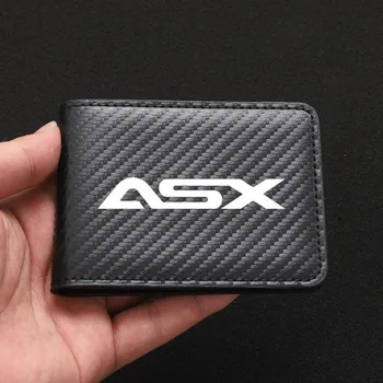 Noua Fibra de Carbon Auto Permis de conducere Bag ID-ul Cartelei Pentru Mitsubishi ASX Accesorii