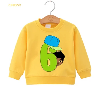 Numărul 6 de Imprimare Cadou Haine de Iarnă Pentru Adolescenți Băieți Negri Droguri Melanina pentru Copii Bluze Drăguț Jumper Graphic Hoodie