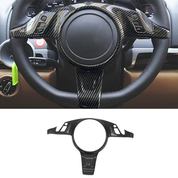 Pentru Porsche Cayenne 2011 2012 2013 2014 2015 2016 2017 Carbon Textura Interior Volan Panou Acoperire Cadru De Protecție Trim