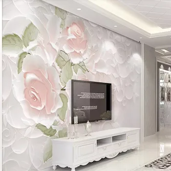 Personalizat Murale 3d Tapet Floare Trandafir Tv de Perete de Fundal