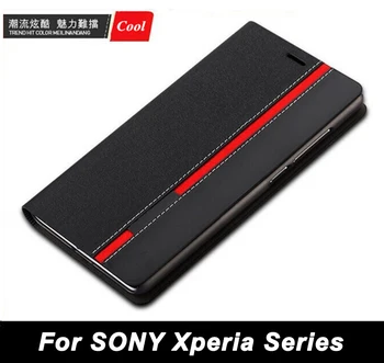 Portofel de lux Geanta Sta Culori Amestecate Flip PU Piele Caz Pentru Sony Xperia 10 Plus XZ4 Compact X Z3 Z4V Z5 Acoperi w/ Sloturi pentru Carduri