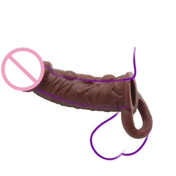 Realist Penis Sleeve Extensie Penis Sleeve Sex-Shop Din Silicon Pentru Mărirea Penisului Delay Prezervative Inele Pentru Penis Enhancer Jucarii Sexuale Pentru Barbati