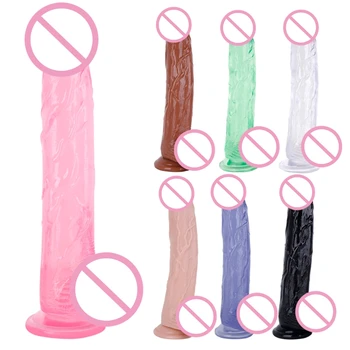 Realistic Dildo cu ventuza Masturbari Sex Jucărie pentru Adulți Lesbiene Femei