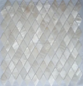 Romb mama de perla mozaic pentru decoratiuni backsplash și baie placi de perete 1 metru pătrat/lot AL097 alb