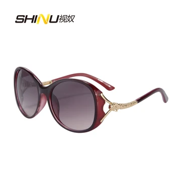 SHINU ochelari de Soare pentru Femei Gradient Lens Elegant Doamnelor ochelari de soare UV400 Ochelari de protecție în aer liber, Moda rotund Umbra ochelari de vedere