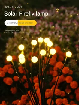 Solar în aer liber Plug-in Lampă Firefly Lampă Lampă de Peisaj Gazon Lampa de Gradina Vila Ambient de Lumină în aer liber de Iluminat Lampa