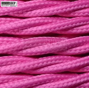 Stil Vintage 3-core Țesături Acoperite Cablu Electric de lumină lampă flex cablul de birou livrare gratuita culoare roz