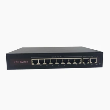 Switch POE cu 8 Port 10/100Mbps IEEE 802.3 af/at Potrivit pentru camera IP/Wireless AP/CCTV aparat de fotografiat sistem de 48V Ethernet
