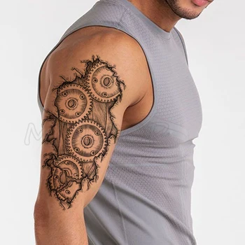Tatuaj temporar Autocolante de Viteze Șuruburile de Simulare Taie Fals Tatuaj Impermeabil Tatuaj Picior Înapoi Brațul Burta Marime Mare pentru Femei, Bărbați Fata