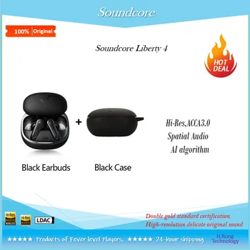 Ture de Anulare a Zgomotului Soundcore Liberty 4 TWS Wireless Căști Senzor de Ritm Cardiac ACAA3.0