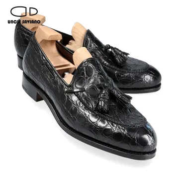 Unchiul Saviano de Lux Mocasini Barbati Pantofi de Moda Plivitul cel Mai bun Om de Pantofi de Piele de Înaltă Calitate de Afaceri Rochie de Designer de Pantofi pentru Bărbați