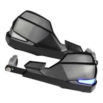 Universal 2 Buc Mâner Bar mânerul din Kit-ul cu LED-uri Lampa cu Lumina de Semnalizare Negru Accesorii