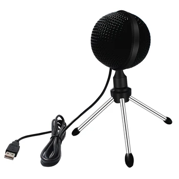 Usb 360 de Grade Microfon Omnidirectional Sferice Calculator Usb Microfon Condensador Microfono Usb pentru Youtube Înregistrare Cântând