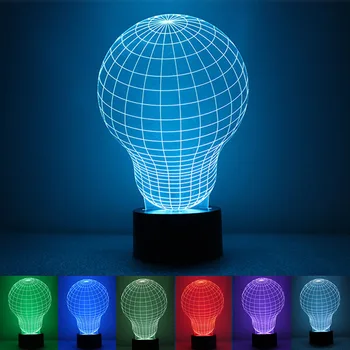 USB Alimentat 3D Lumina de Noapte LED-uri Lampa de Birou Atingeți Tasta de Economisire a Energiei Lumini de Decor Utilizare Acasa, Hotel Petrecere de Vacanță