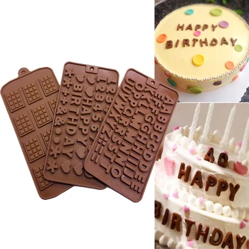 Vafe Scrisoare Număr de Silicon Mucegai Ciocolata Tort Mucegai Tort Fondant Instrumente de Decorare DIY Ciocolata Instrumente de Copt