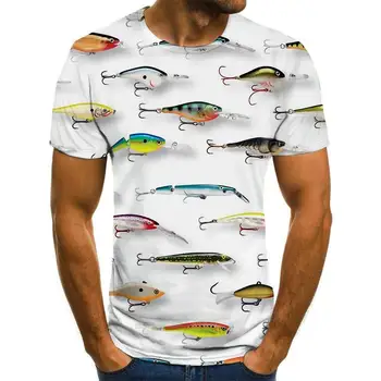 Vara 3D imprimate model Pește Bărbați Și Femei Casual Supradimensionat Tricou Tendință de Moda O-Gât pentru Bărbați Hip-Hop cu Maneci Scurte T-Shirt