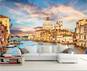 Wallpaper 3d foto personalizate murală Europene apă a orașului Veneția peisaje picturi murale 3d tapet pentru pereti living decor acasă