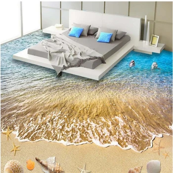 wellyu Vară pe plajă podea din pvc rezistent la apa îngroșarea purta personalizare mare frescă de protecție a mediului papel de parede