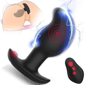 Șoc Electric Anal Vibrator De Prostata Stimulator Cu 8 Moduri De Vibrație Stimularea Electrică Anale, Vibratoare Jucarii Sexuale Pentru Barbati Femei