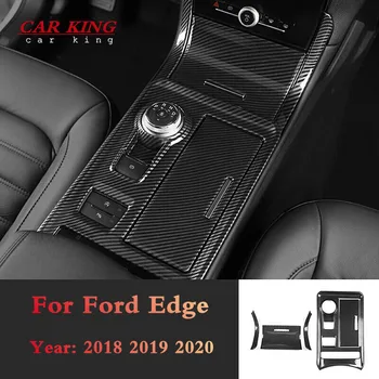 ABS, Fibra de Carbon Mașină de Schimbare a vitezelor Benzi Decorative Cana de Apa pe Capacul Panoului de Autocolante Trim Accesorii Pentru Ford Edge 2018 2019 2020