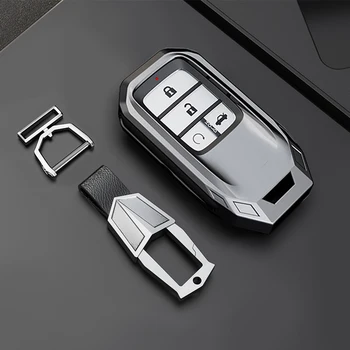 De Zinc din Aliaj de Metal de la Distanță Masina Smart Key Fob Caz Acoperire Titular Cheie Cu Breloc Pentru Honda HR-V Vezel se Potrivesc Jazz CRV Accesorii Auto
