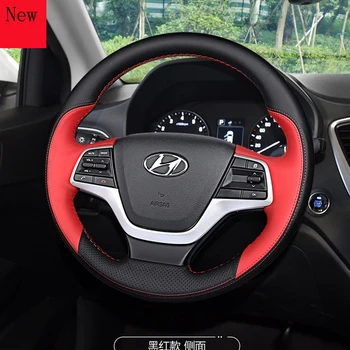 Personalizate Mână-Cusute de Mașină din Piele Capac Volan pentru Hyundai Elantra Verna Elantra Interior Accesorii Auto