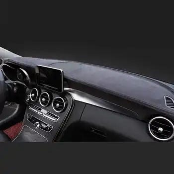 Real Alcantara Bord Auto Huse pentru Mercedes-Benz C-Class C200 GLC 2016-2020 Mat Umbra Pernă Pad Covoare Auto-styling